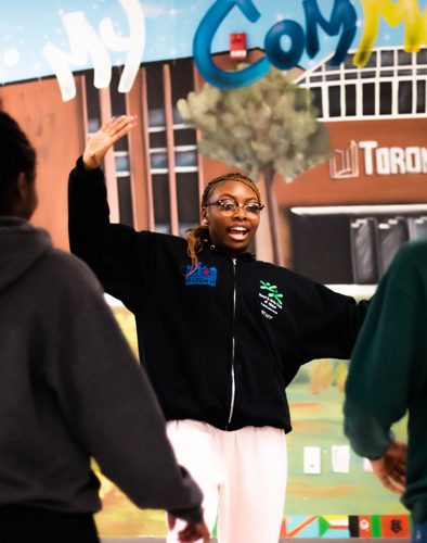 Girl in dance group at the Hub