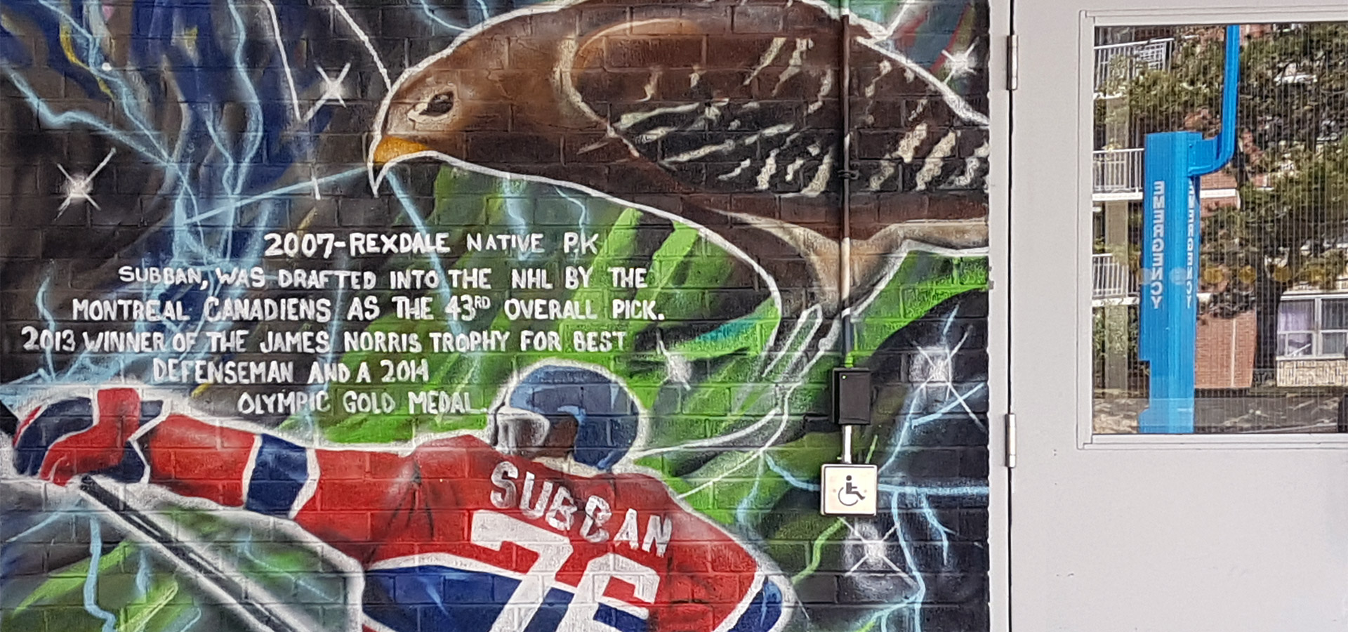 PK Subban Exterior Entrance Mural